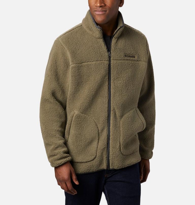 Men's Rugged Ridge II Sherpa Fleece Jacket, Color: Stone Green, Shark, image 1
