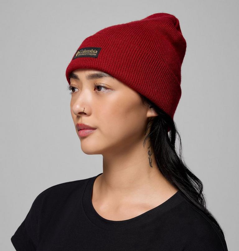 City Trek Heavyweight Beanie, Color: Red Dahlia, Heritage, image 4