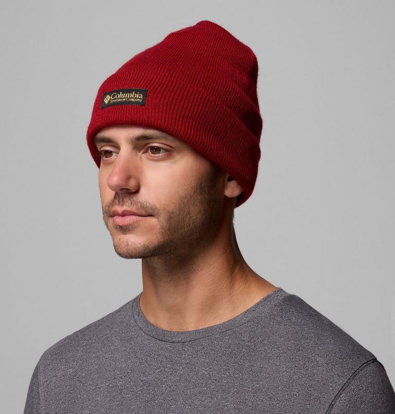 City Trek Heavyweight Beanie, Color: Red Dahlia, Heritage, image 2