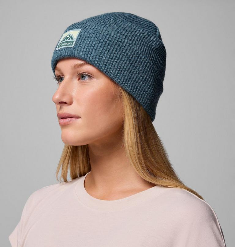 Whirlibird Cuffed Beanie, Color: Everblue, Mountains, image 4