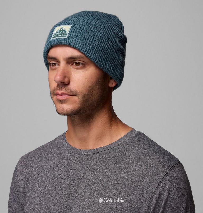 Whirlibird Cuffed Beanie, Color: Everblue, Mountains, image 2