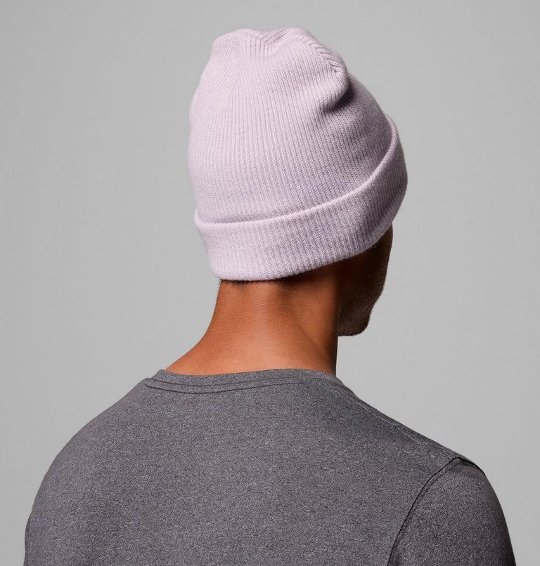 Unisex Whirlibird Cuffed Beanie, Color: Lavender Pearl, Mountains, image 3