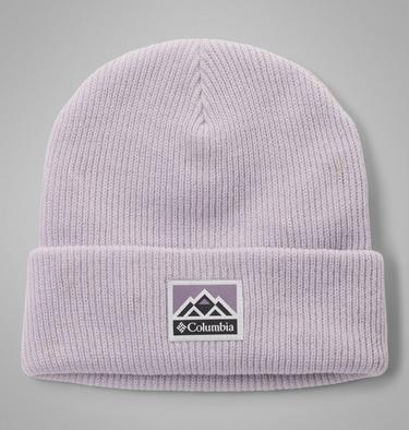 Unisex Whirlibird Cuffed Beanie, Color: Lavender Pearl, Mountains, image 3
