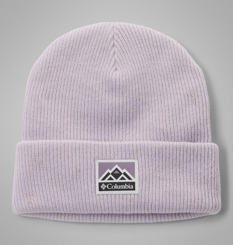 Unisex Whirlibird Cuffed Beanie, Color: Lavender Pearl, Mountains, image 1