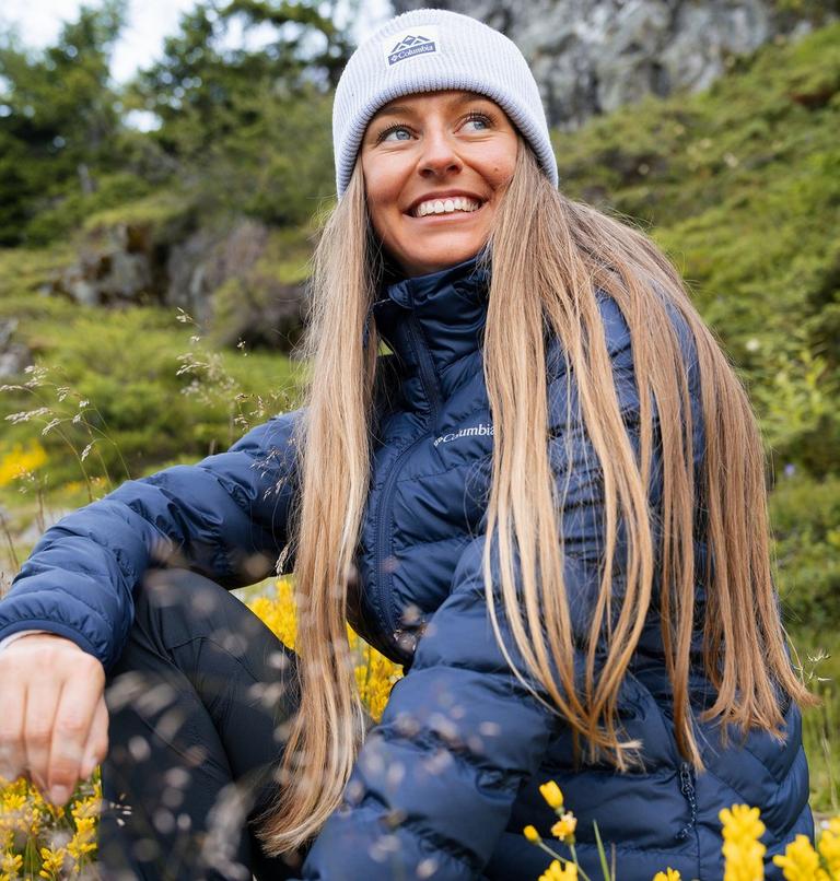 Unisex Whirlibird Cuffed Beanie, Color: Snowdrift, Mountains, image 3
