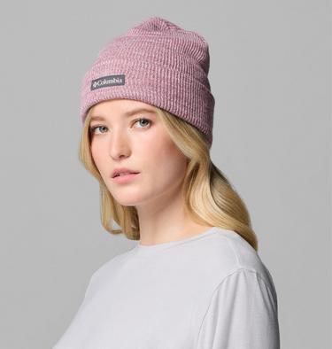Unisex Whirlibird Cuffed Beanie, Color: Mineral Pink, Antique Mauve, Logo, image 12