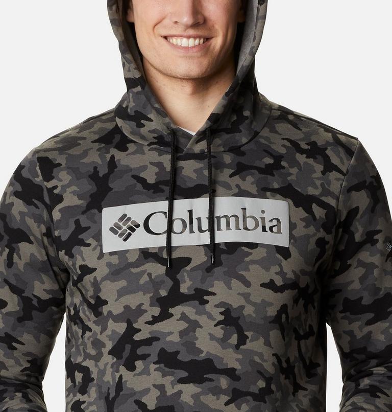 M Columbia Logo Printed Hoodie, Color: Black Camo, image 4