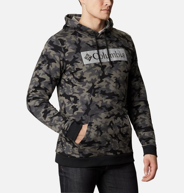 M Columbia Logo Printed Hoodie, Color: Black Camo, image 5