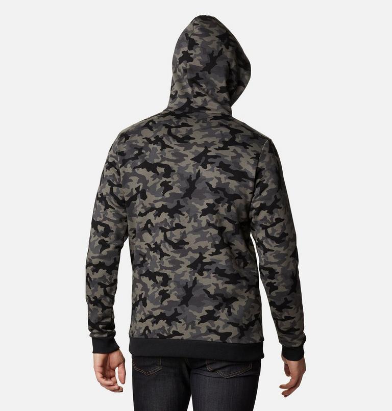 M Columbia Logo Printed Hoodie, Color: Black Camo, image 2