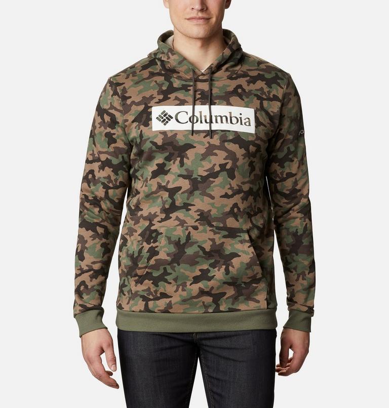 M Columbia Logo Printed Hoodie, Color: Cypress Camo, image 1
