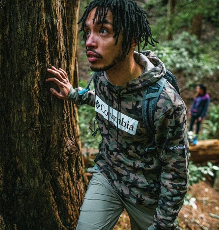 M Columbia Logo Printed Hoodie, Color: Cypress Camo, image 8