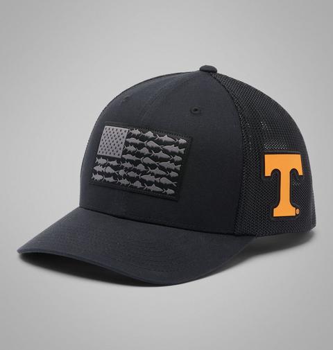 Мужская кепка Columbia PFG Mesh Fish Flag Ball - Tennessee, цвет: Чёрный