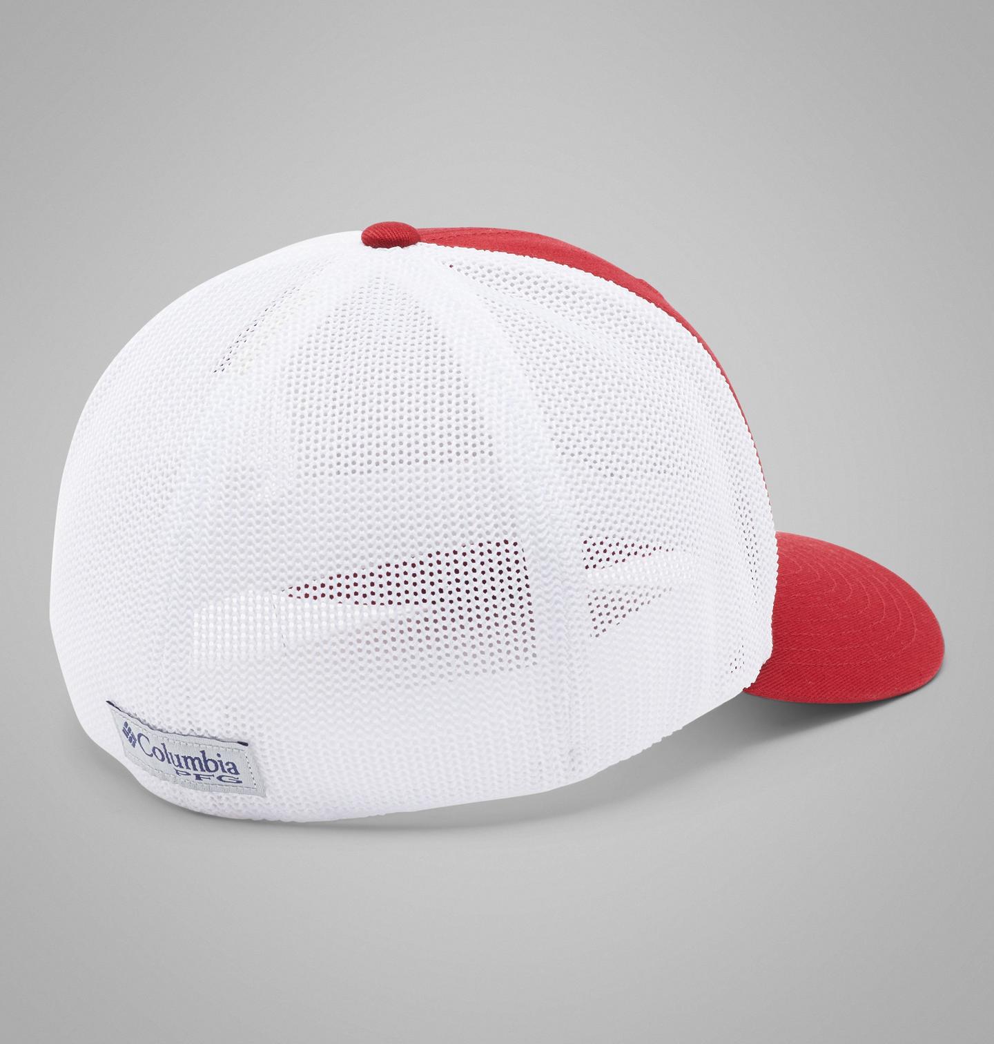 Мужская кепка Columbia PFG Mesh Fish Flag Ball - Arkansas, цвет: Красный бархатный — фото 2