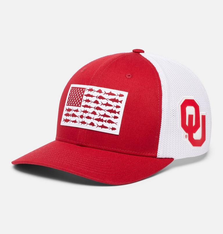 Collegiate PFG Mesh Fish Flag Ball Cap - Oklahoma