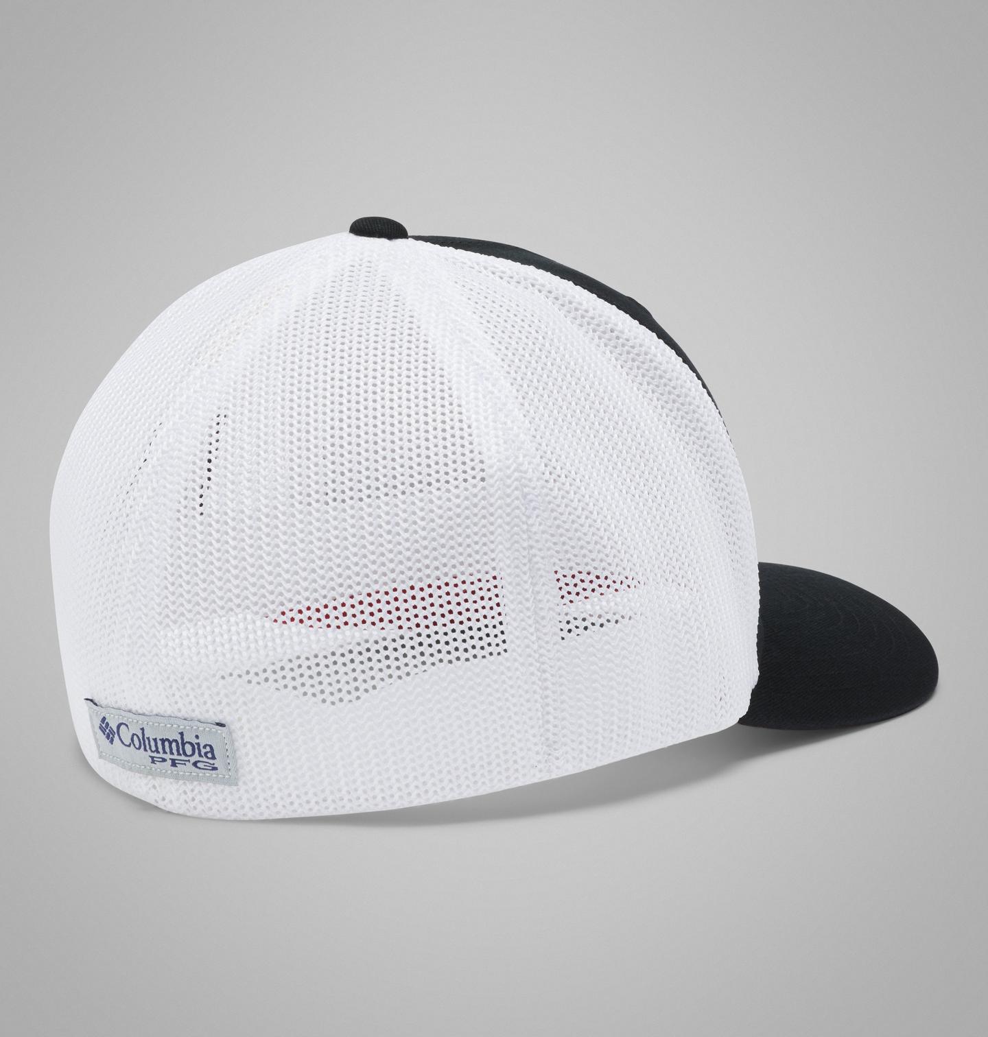 Мужская кепка Columbia PFG Mesh Fish Flag Ball - Georgia, цвет: Чёрный — фото 2