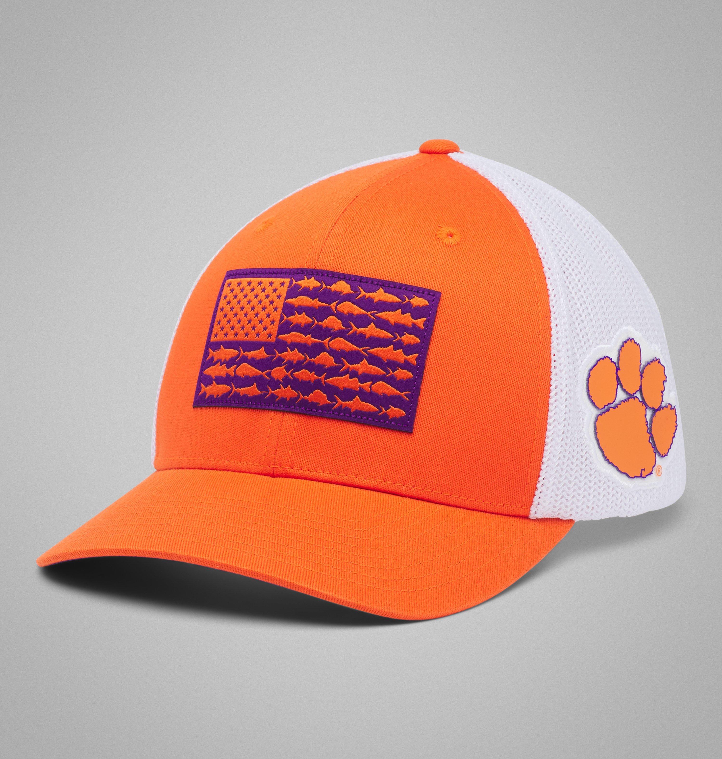 Columbia PFG Mesh  Fish Flag Ball Cap - Clemson-