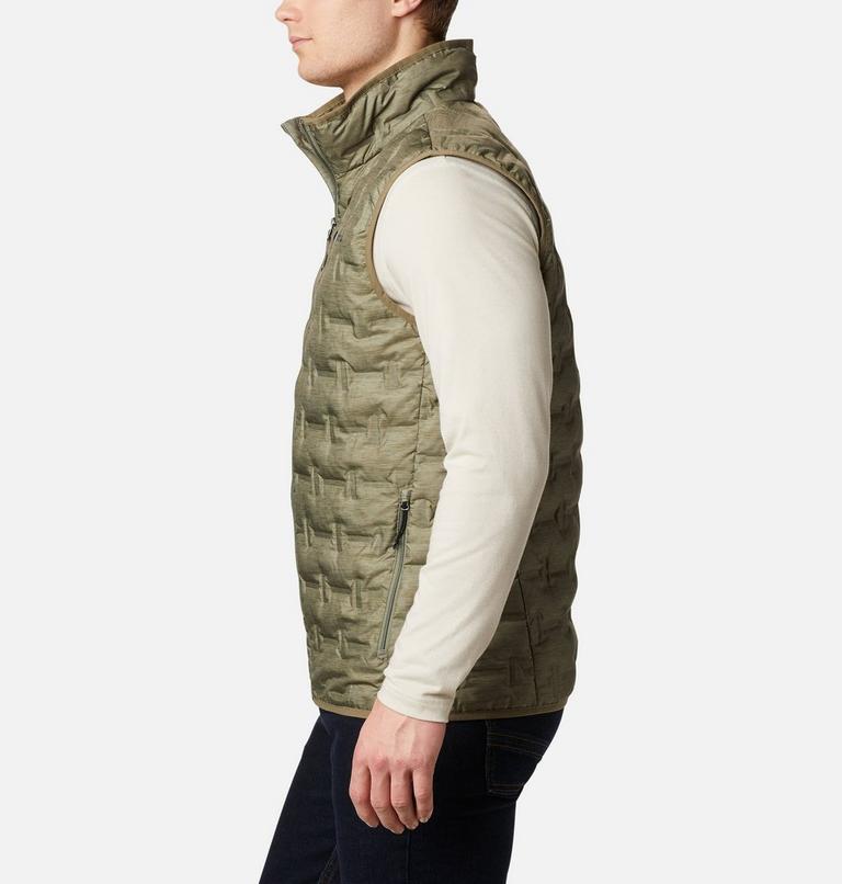 Men's Delta Ridge Down Vest, Color: Stone Green Heather Print, image 3