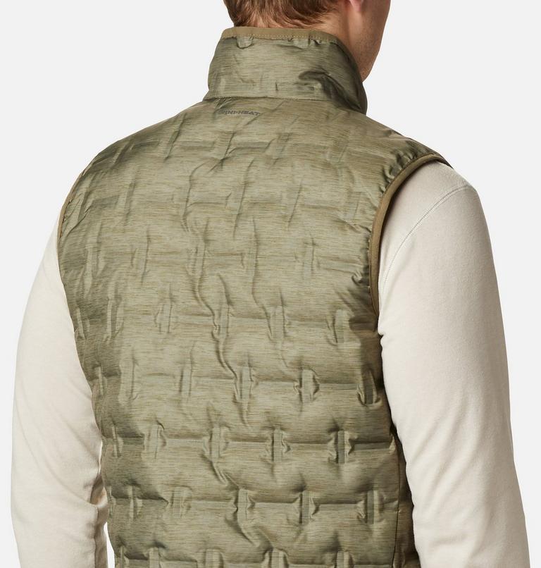Men's Delta Ridge Down Vest, Color: Stone Green Heather Print, image 5