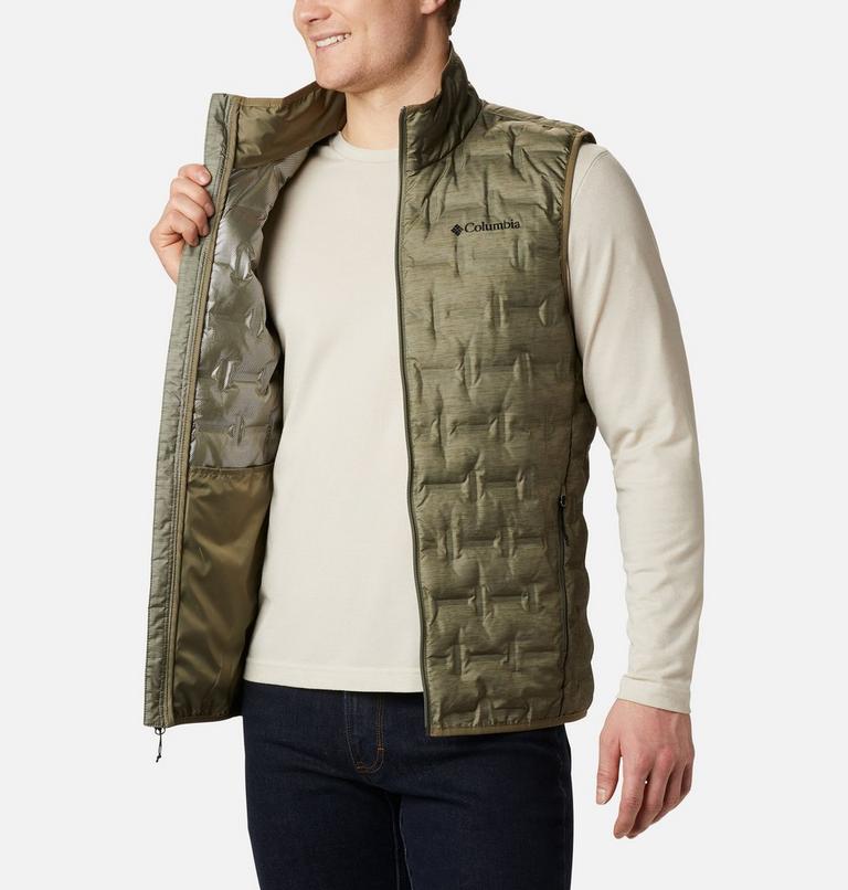 Men's Delta Ridge Down Vest, Color: Stone Green Heather Print, image 6