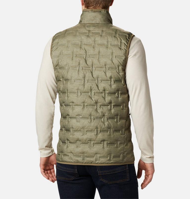 Men's Delta Ridge Down Vest, Color: Stone Green Heather Print, image 2
