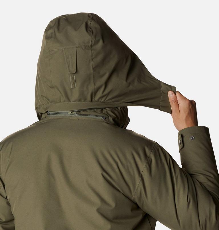 Men's Blizzard Fighter Long Jacket, Color: Stone Green, image 6