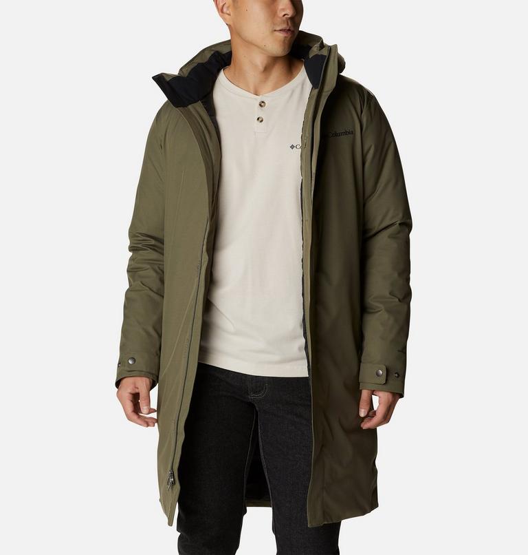 Men's Blizzard Fighter Long Jacket, Color: Stone Green, image 8
