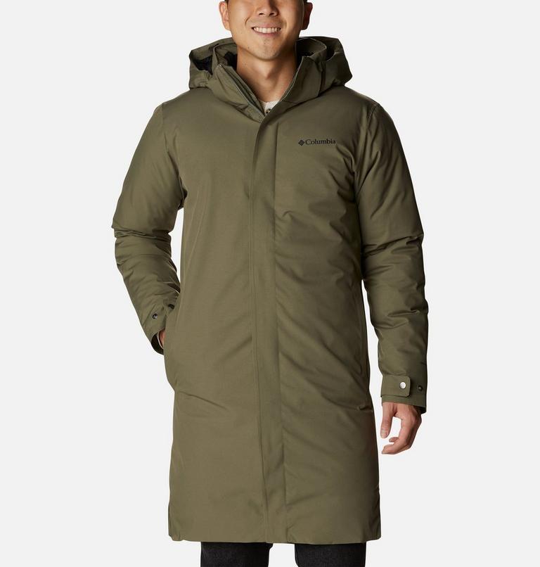 Men's Blizzard Fighter Long Jacket, Color: Stone Green, image 1