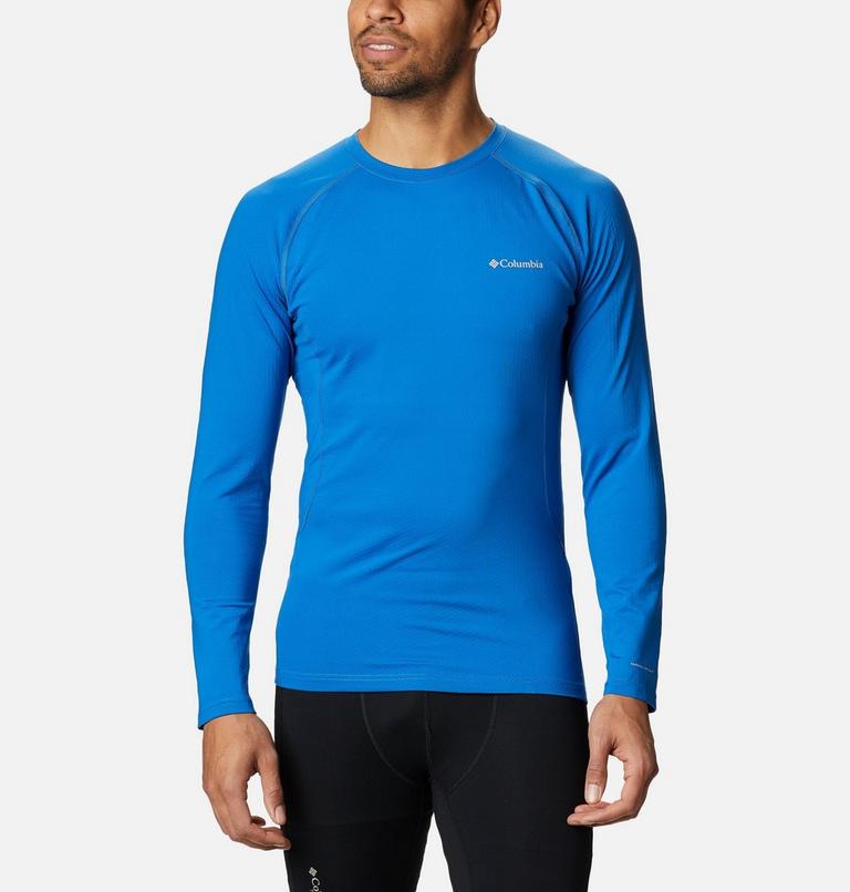 Men's Omni-Heat 3D Knit Crew Baselayer, Color: Bright Indigo, image 1