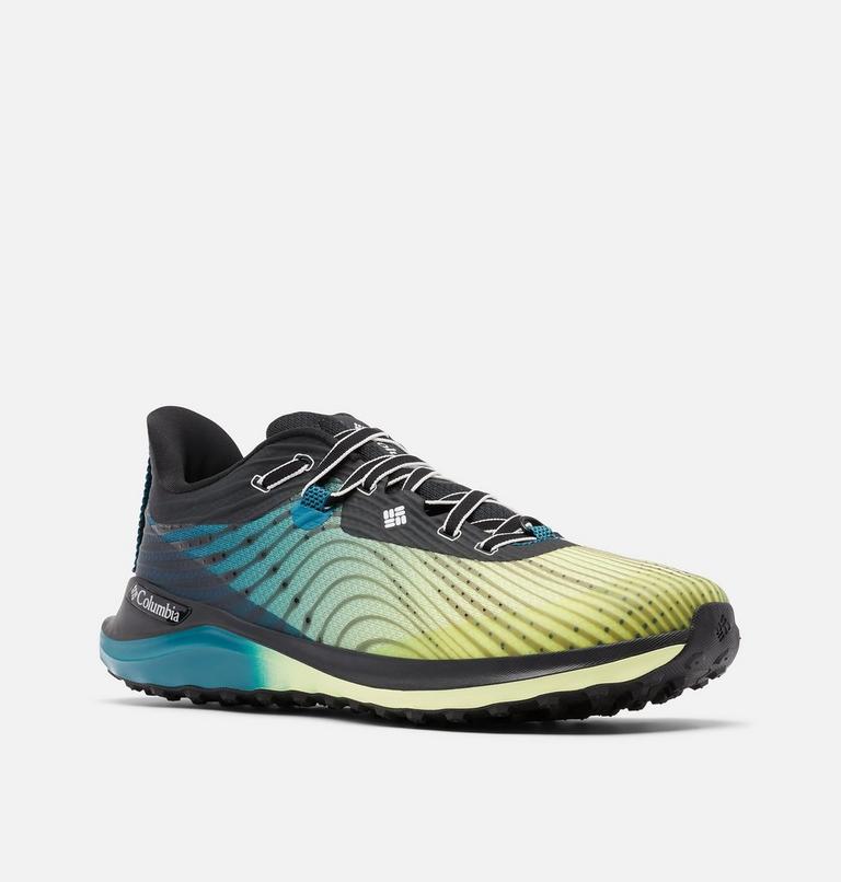 Men’s Escape Ascent Trail Running Shoe, Color: Neon Light, Aegean Blue, image 2