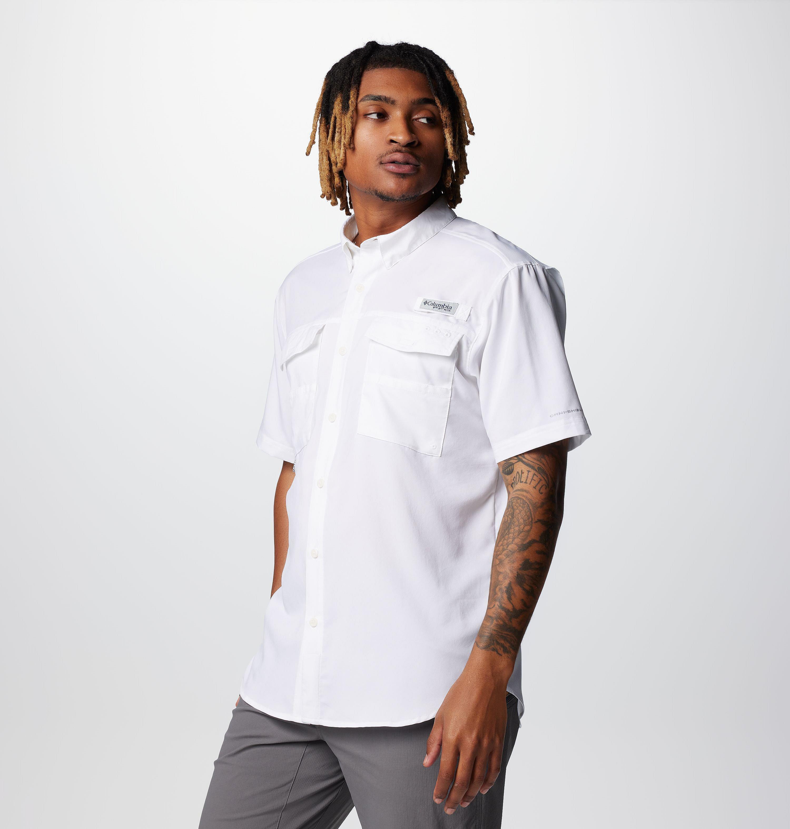Men's PFG Blood and Guts IV Woven Short Sleeve Shirt 4