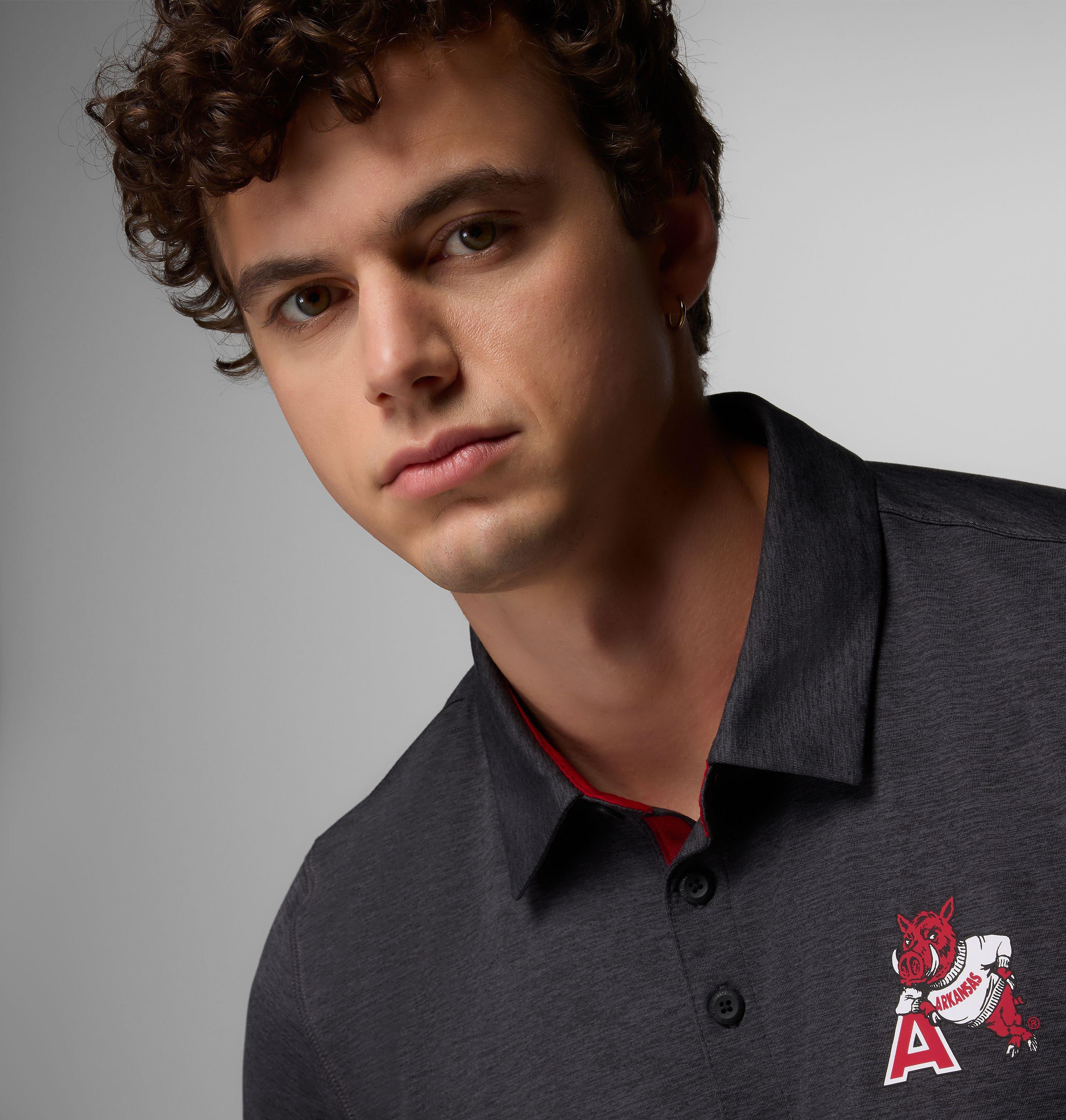 Men's Collegiate Tech Trail Polo - Arkansas 5