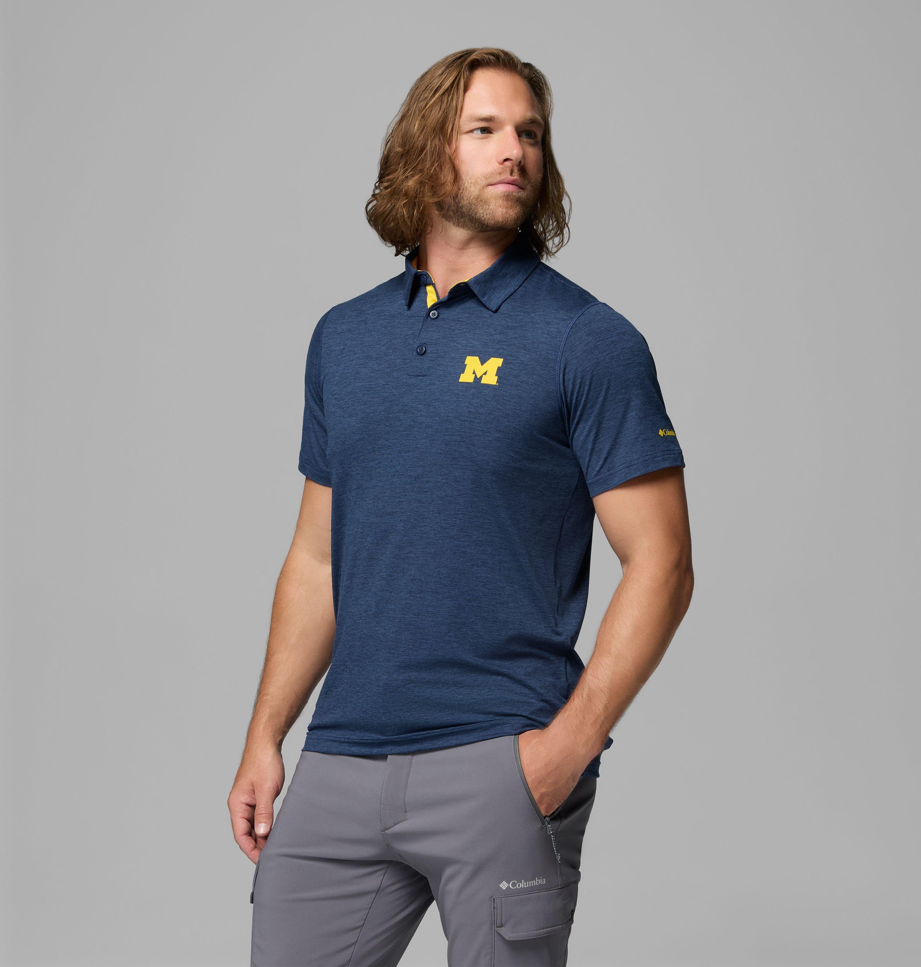 Men's Collegiate Tech Trail Polo - Michigan 4