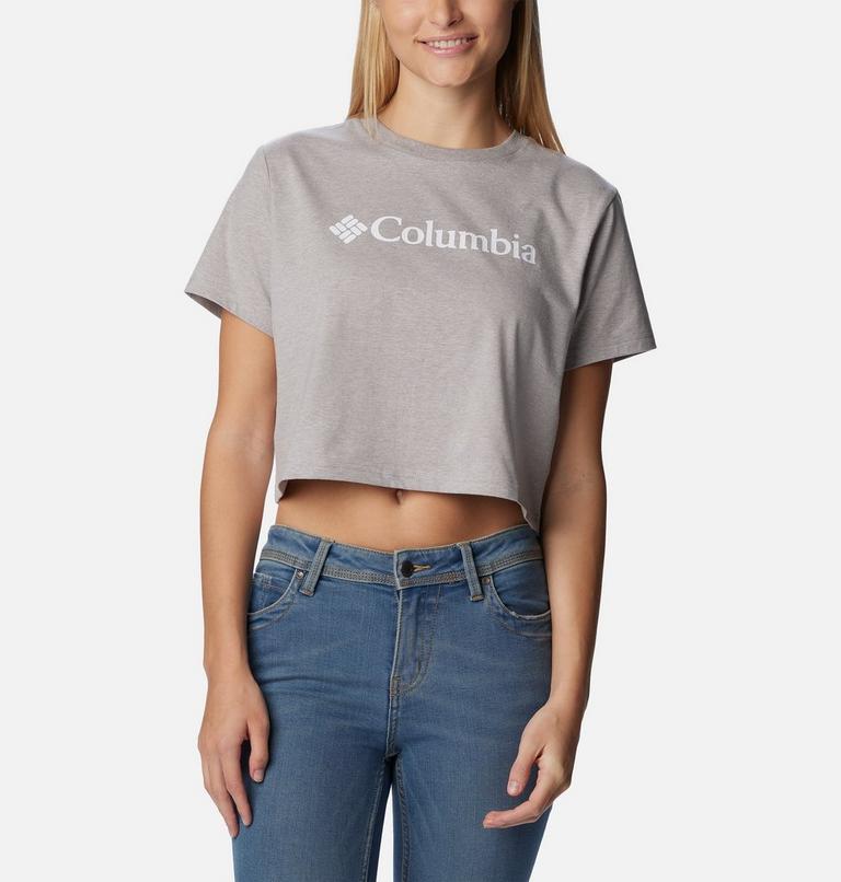 North Cascades Cropped Tee, Color: Columbia Grey Heather, image 1