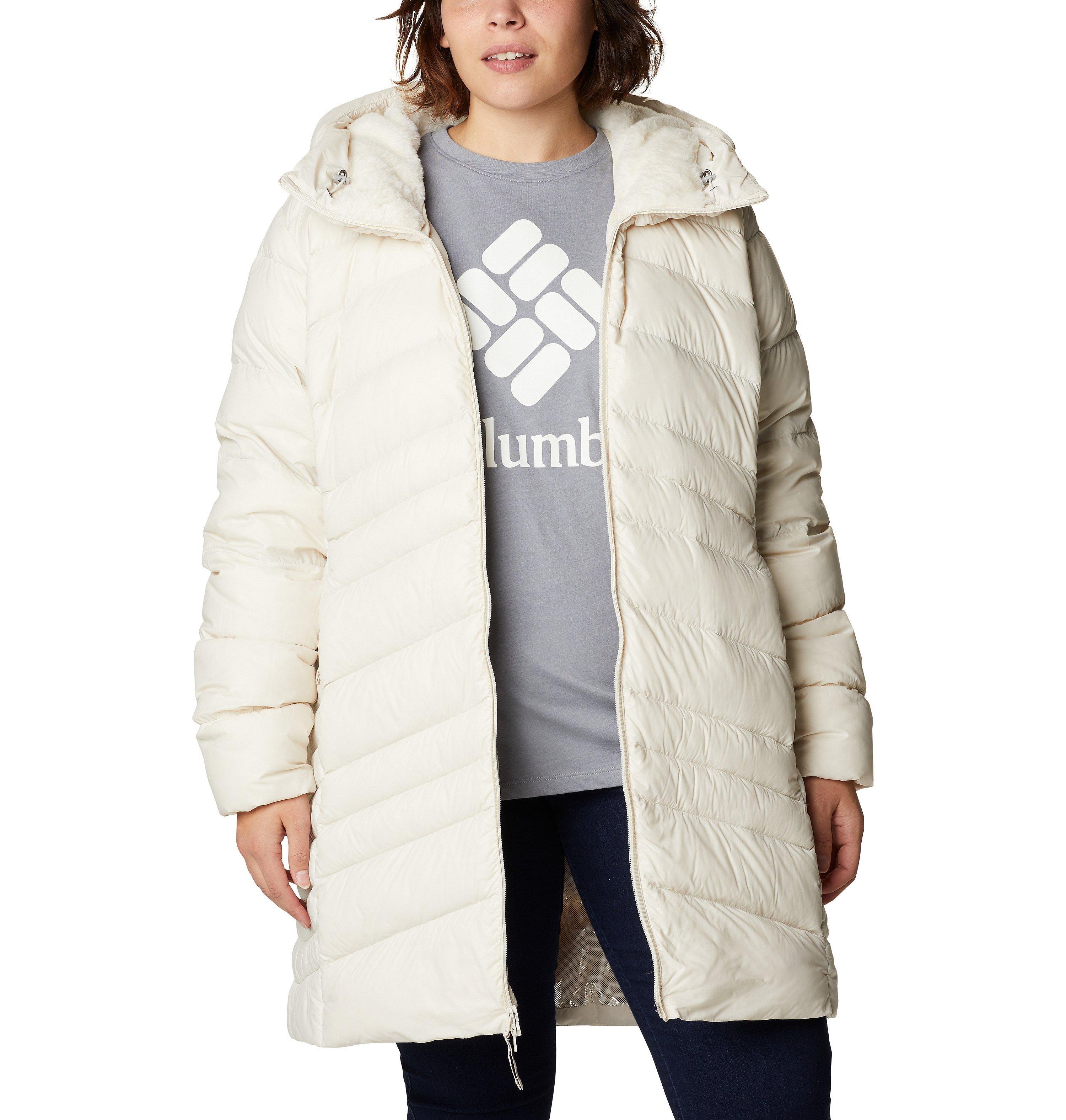 Women's Autumn Park Down Hooded Mid Jacket - Plus Size 6