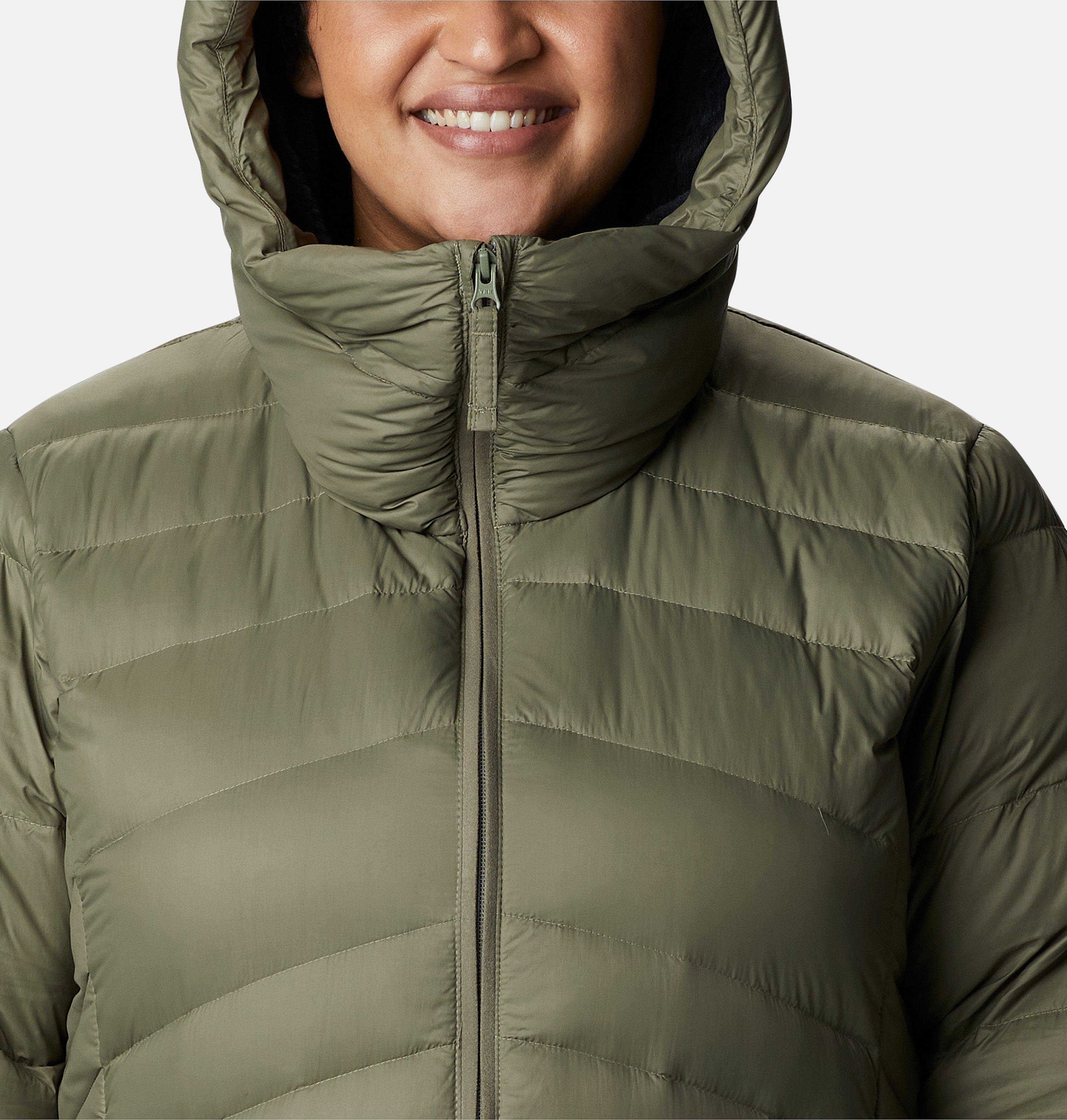 Women's Autumn Park Down Hooded Mid Jacket - Plus Size 4