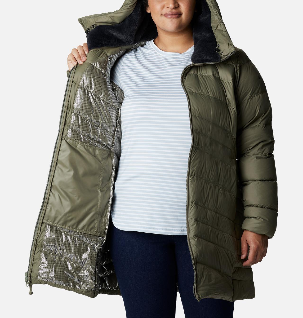 Women's Autumn Park™ Down Hooded Mid Jacket - Plus Size 5