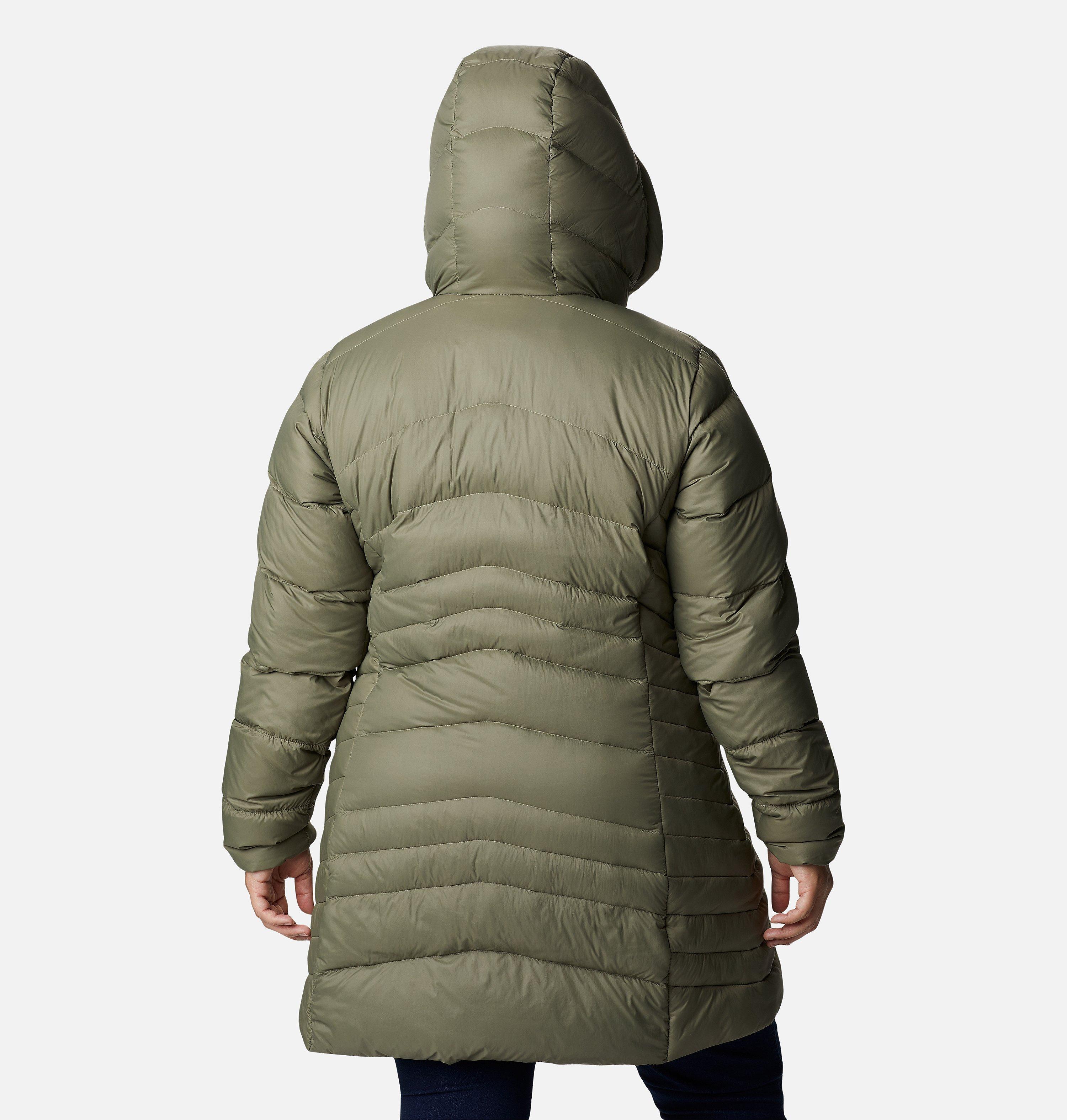 Women's Autumn Park Down Hooded Mid Jacket - Plus Size 2