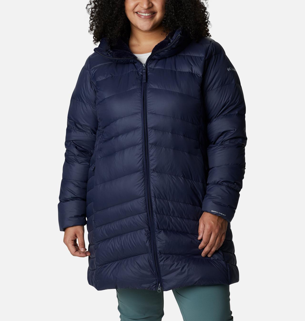 Women's Autumn Park™ Down Hooded Mid Jacket - Plus Size 1