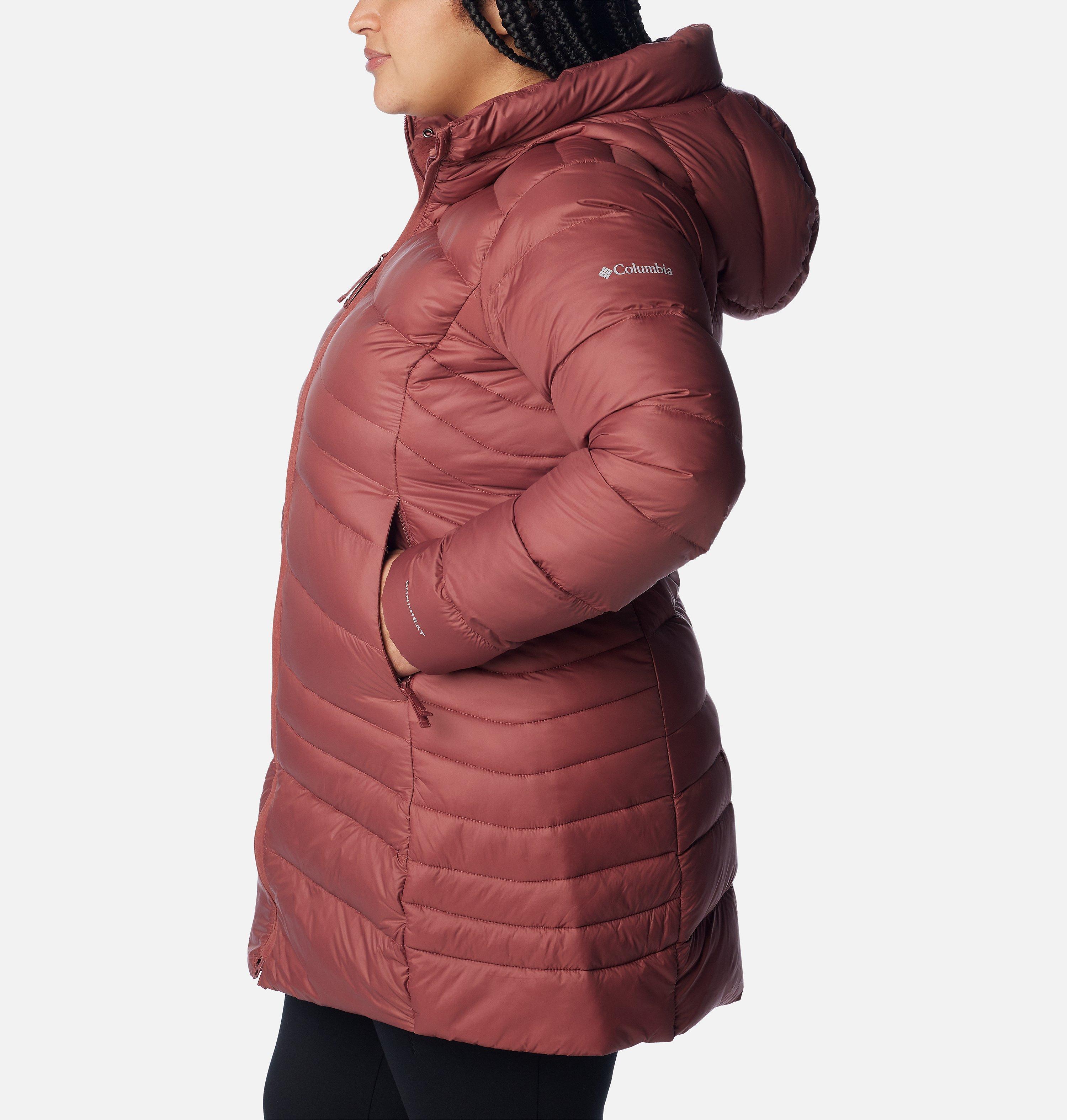 Women's Autumn Park Down Hooded Mid Jacket - Plus Size 3