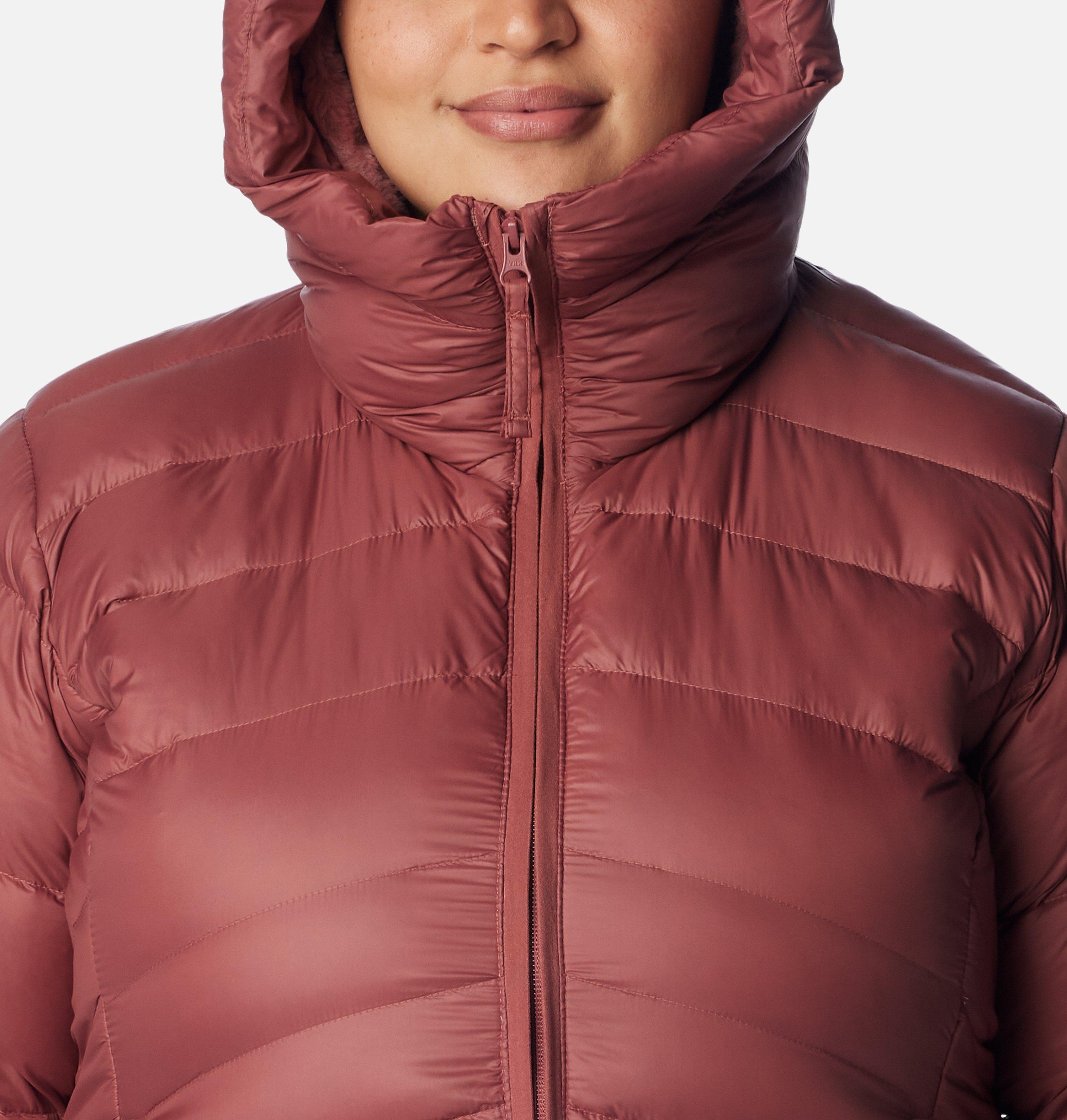 Women's Autumn Park Down Hooded Mid Jacket - Plus Size 4
