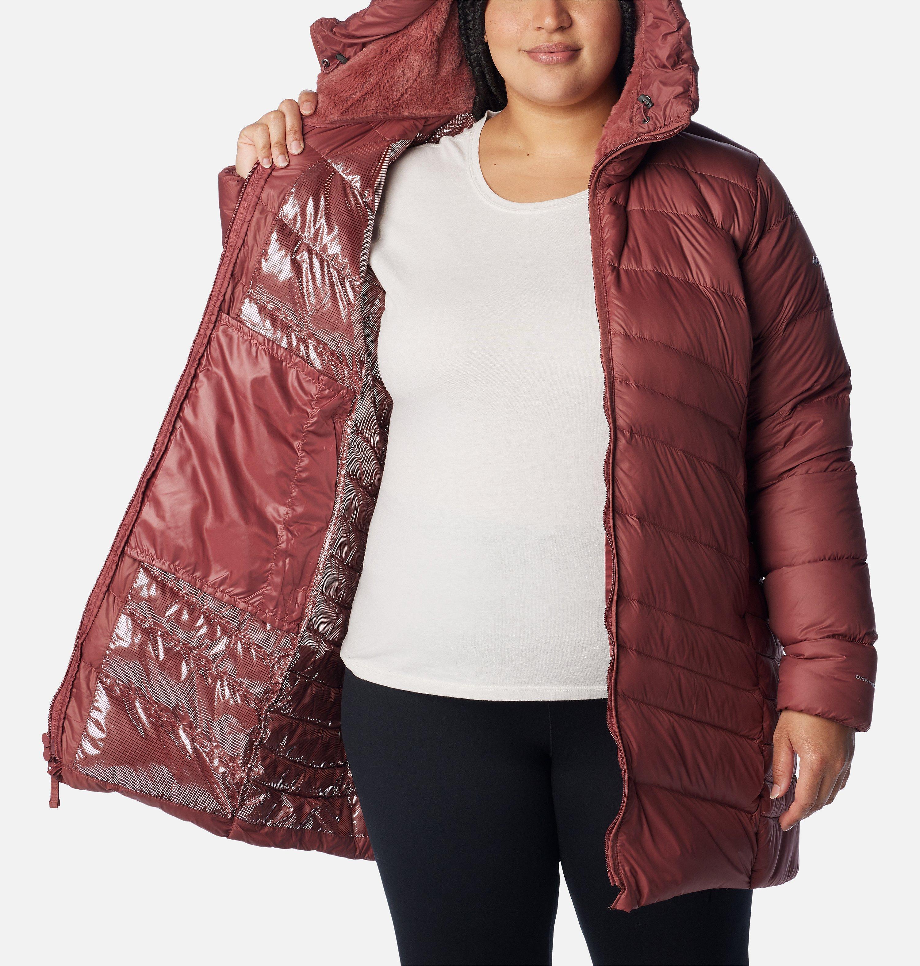 Women's Autumn Park Down Hooded Mid Jacket - Plus Size 5