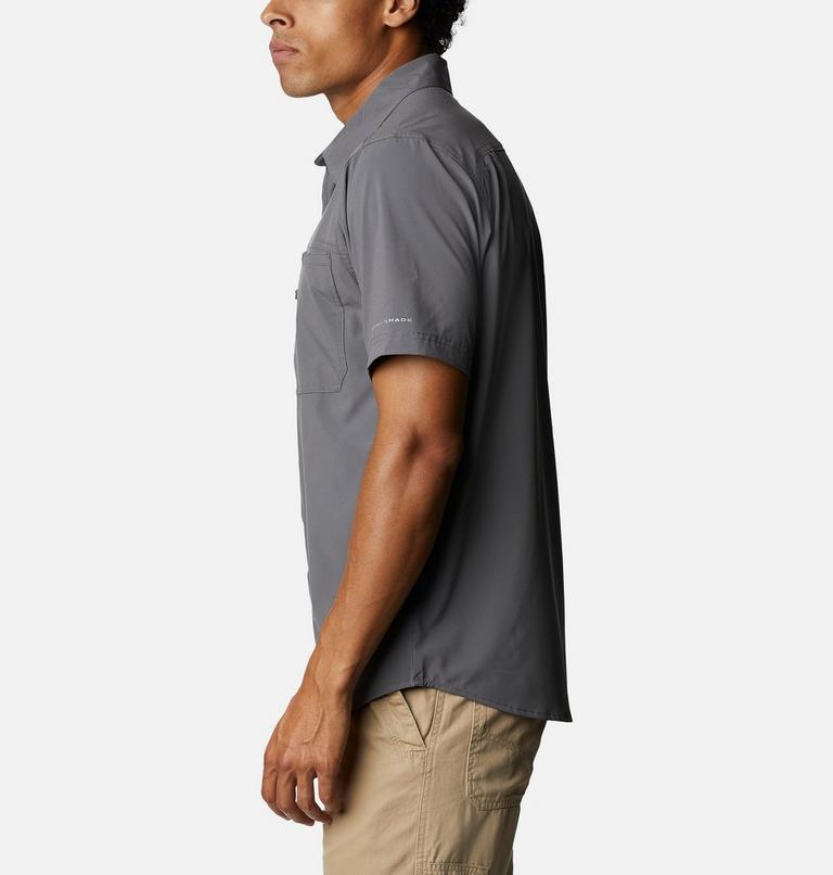 Men's Triple Canyon II Solid Short Sleeve Shirt, Color: City Grey, image 3