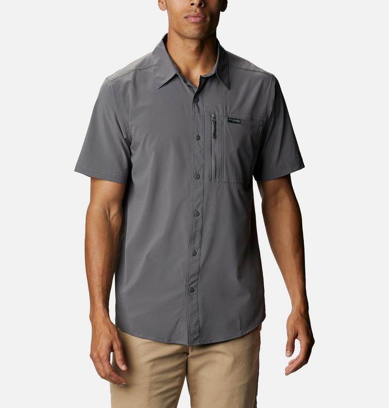 Men's Triple Canyon II Solid Short Sleeve Shirt, Color: City Grey, image 1