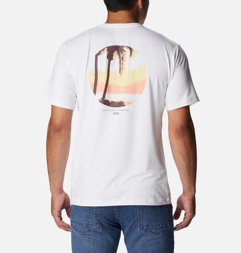 Tech Trail Graphic Tee | 104 | L, Color: White, Palmscape Tonal Graphic, image 2