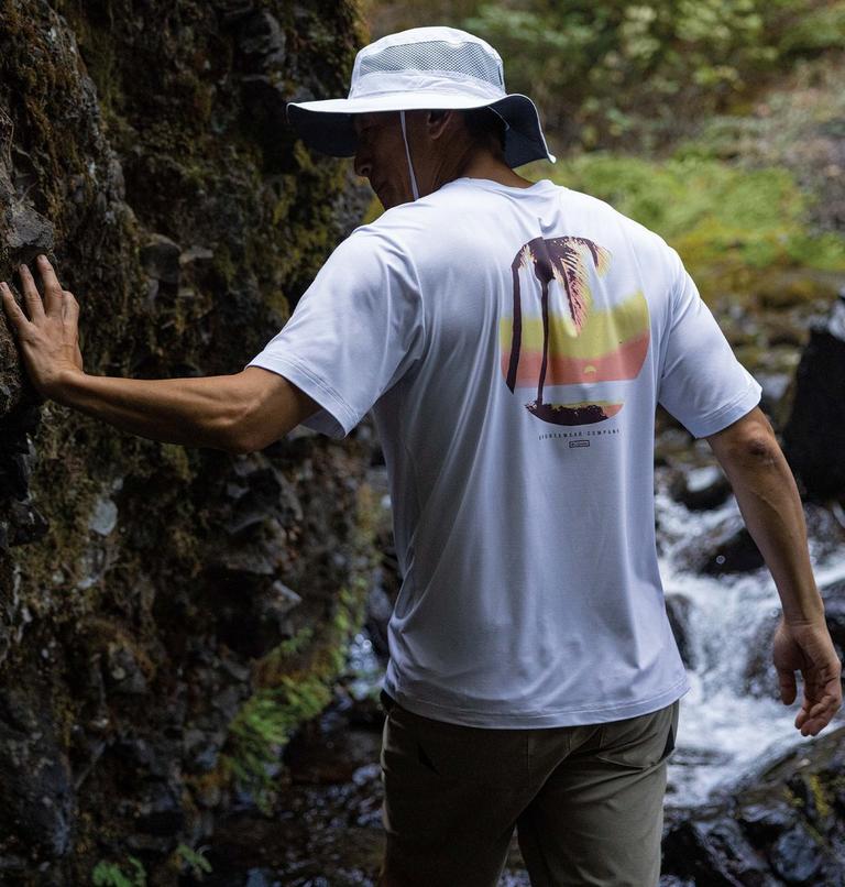 Tech Trail Graphic Tee | 104 | L, Color: White, Palmscape Tonal Graphic, image 6