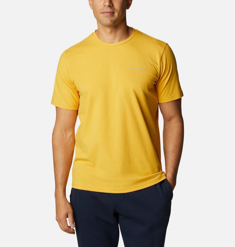 Men's Sun Trek Technical T-Shirt, Color: Bright Gold, image 1