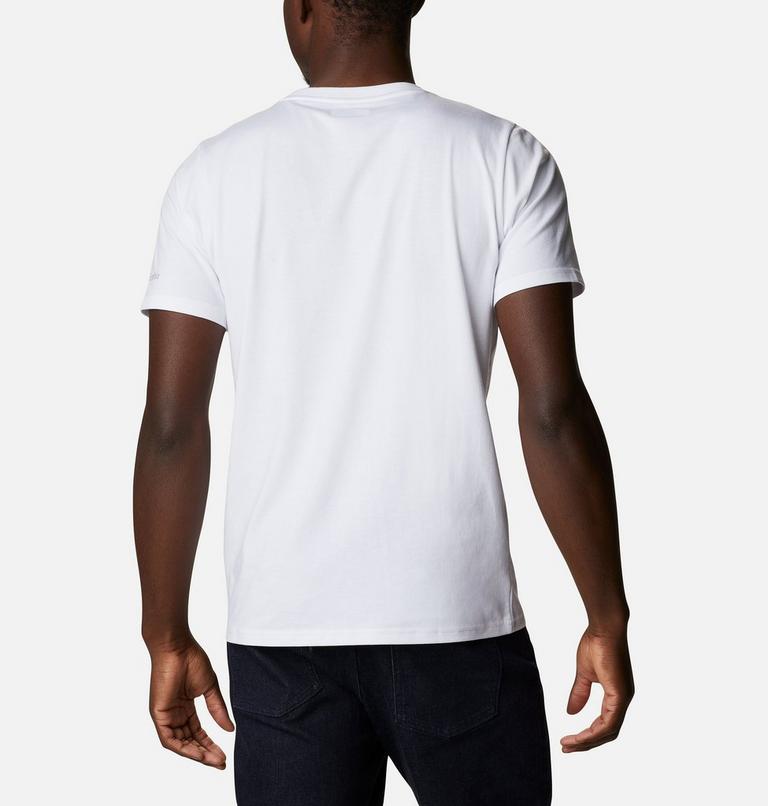 Men's Sun Trek Short Sleeve Graphic Tee, Color: White, Graphic Skyline, image 2