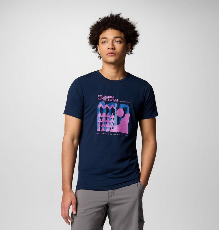 T-shirt Technique Sun Trek Homme, Color: Collegiate Navy, Explore Outdoors, image 1