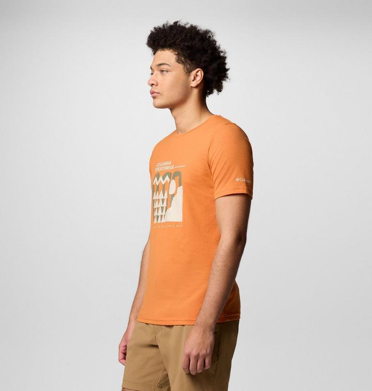 Men's Sun Trek Short Sleeve Graphic Tee, Color: Tuscan Hthr, Explore Outdoors, image 3