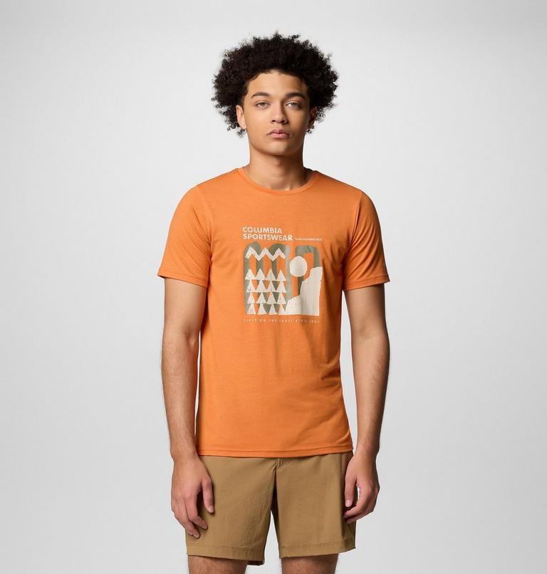 Men's Sun Trek Short Sleeve Graphic Tee, Color: Tuscan Hthr, Explore Outdoors, image 1
